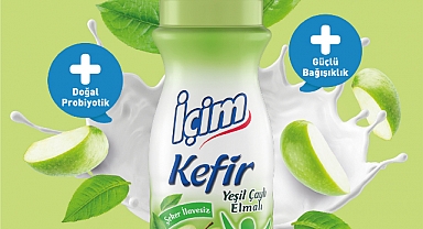 İçim, kefirin faydasını yeşil çay ve elma ile zenginleştirdi